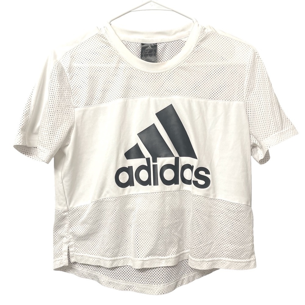 Adidas black and white short sleeve jersey size M